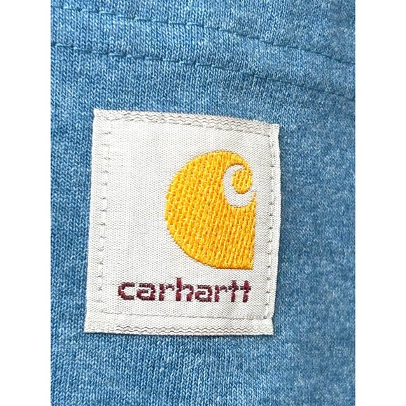 Carhartt Men's Original Fit 2XL Tall Blue T-Shirt Short Sleeve Logo Crew Pocket - Picture 4 of 11